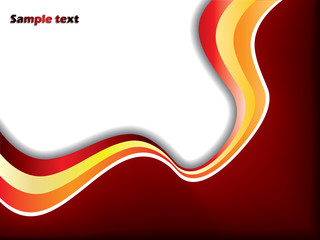 Abstract orange waves