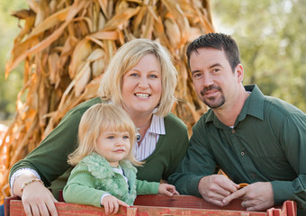 Happy Family at Thanksgiving Time