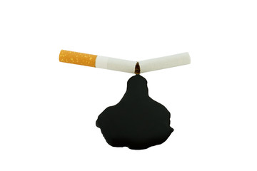 Cigarette isolated on white