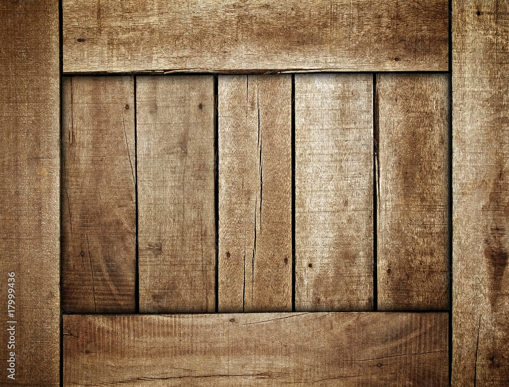 Sticker wooden box background