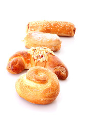 Buns on white
