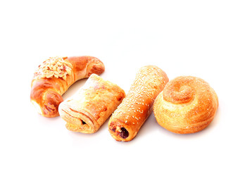 Buns on white