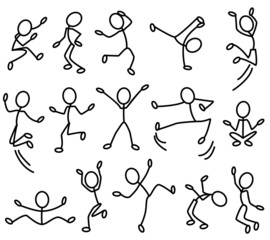 The stylised contours of people in movement. Part 2