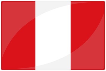 Fototapeta premium drapeau glassy pérou peru flag