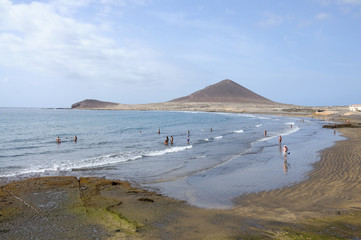 Playa de Medano beach. Canary Island Tenerife, Spain