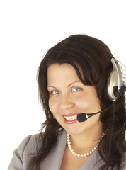 business women with headset