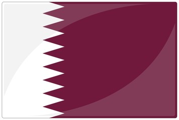 drapeau glassy qatar flag
