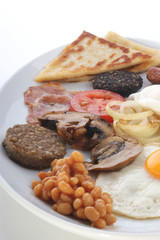 Fototapeta na wymiar traditional irish breakfast on a large plate