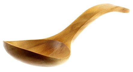cuillère spatule bois fond blanc