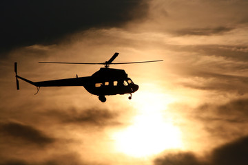 Fototapeta na wymiar The helicopter