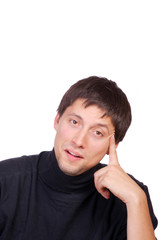 happy young casual man portrait