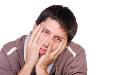 happy young casual man portrait