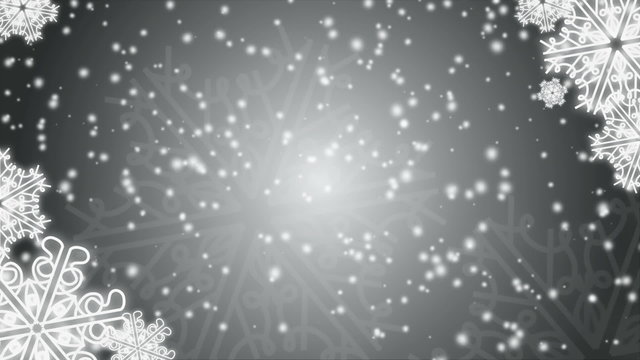 silberner weihnachts-hintergrund mit schneeflocken