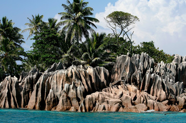 Fototapeta na wymiar Rochers Seychelles