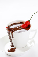 hot chocolate with chili.