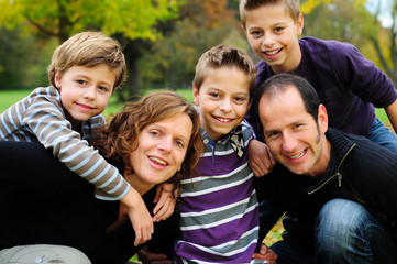 Familie glücklich