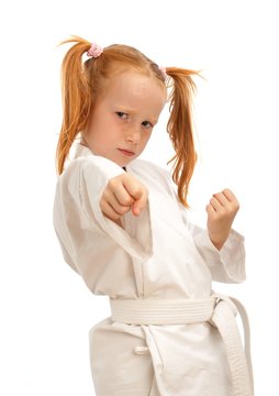 Little karate girl