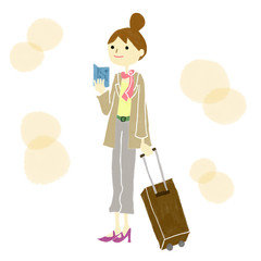 観光旅行中の女の子