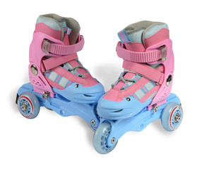 roller skates on the white background