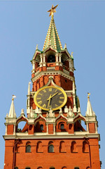 the Spasskaya tower of Kremlin, Moscow