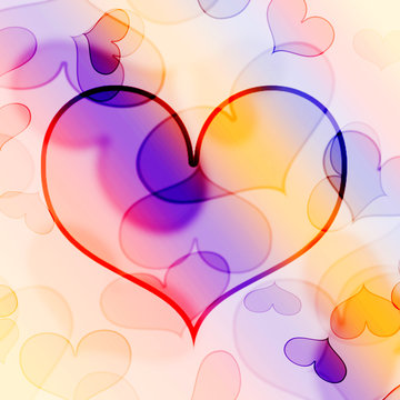 beautiful heart shape background