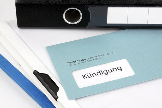 Brief mit K&uuml;ndigung