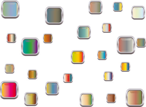 logo carré métallisé