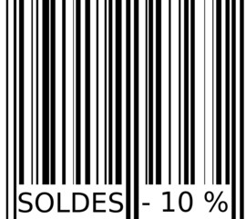 code barre soldes -10%