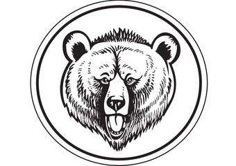 Grizzly Brown Bear Vector