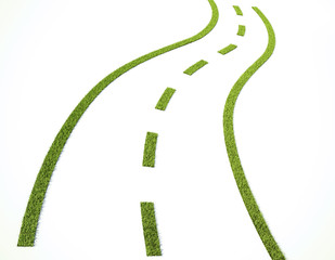 Grass road - sustainable transport concept