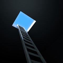 Ladder leading up to the light