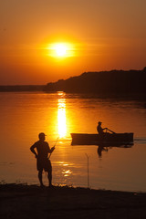 Fototapeta premium The man fishes