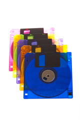 several diskettes