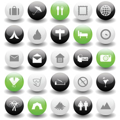 travel icons set
