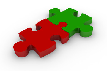 Puzzle Rot Grün