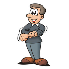 Mitarbeiter packt an