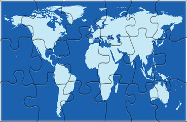puzzle - global map