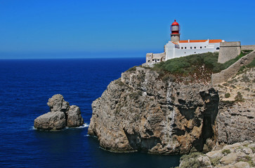 Fototapeta na wymiar Lighthouse Cabo de Sao Vicente