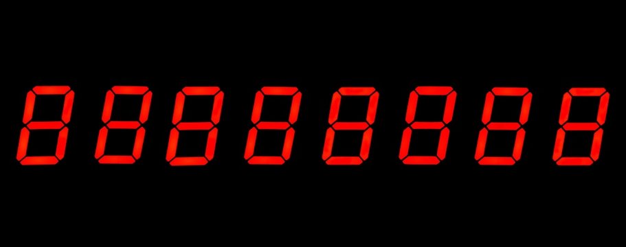 Create your own number or text by removing segments.