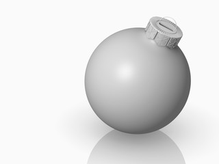 graue Weihnachtskugeln