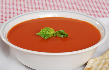 tomato soup with fresh basil