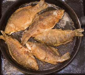 Fried fish for the pan