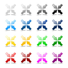 16 color Vektor Buttons - Arrows