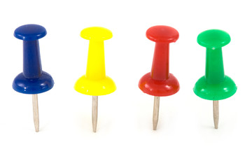 Push pin on isolated