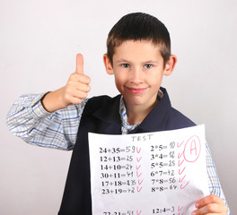 student with A grade
