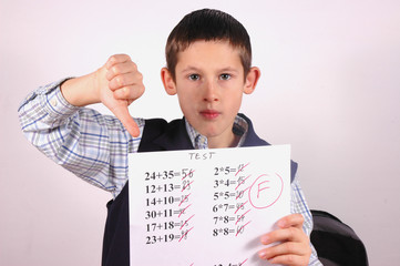 student with F grade
