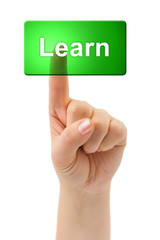 Hand and button Learn
