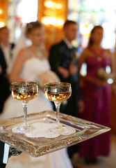 Champagne in two glasses