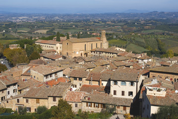 Fototapeta na wymiar Toskania, San Gimignano, powiat Sant 'Agostino