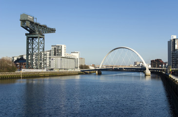 View of River Clyde, Glasgow, Scotland, UK, Europe.